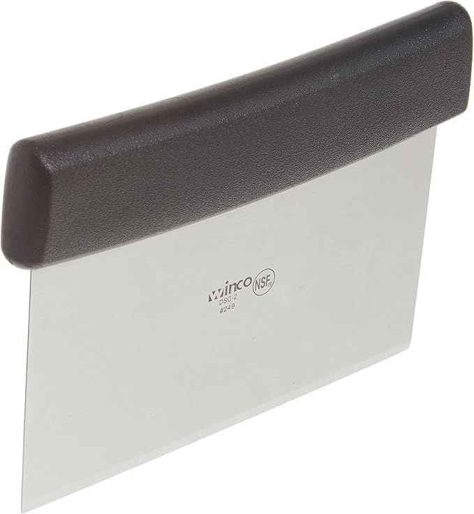 Winco Plastic Handle Winware Stainless Steel Dough Scraper 6 x 3 inches (Pack of 2) - Image 2