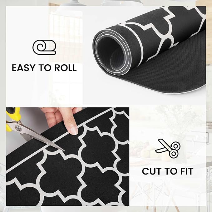 WISELIFE Dish Drying Mat Super Absorbent Drying Mat Large Dish Drying Mats for Kitchen Counter Easy Clean Dish Mat Kitchen Drying Mat18"x 28" Stylish Black - Image 5
