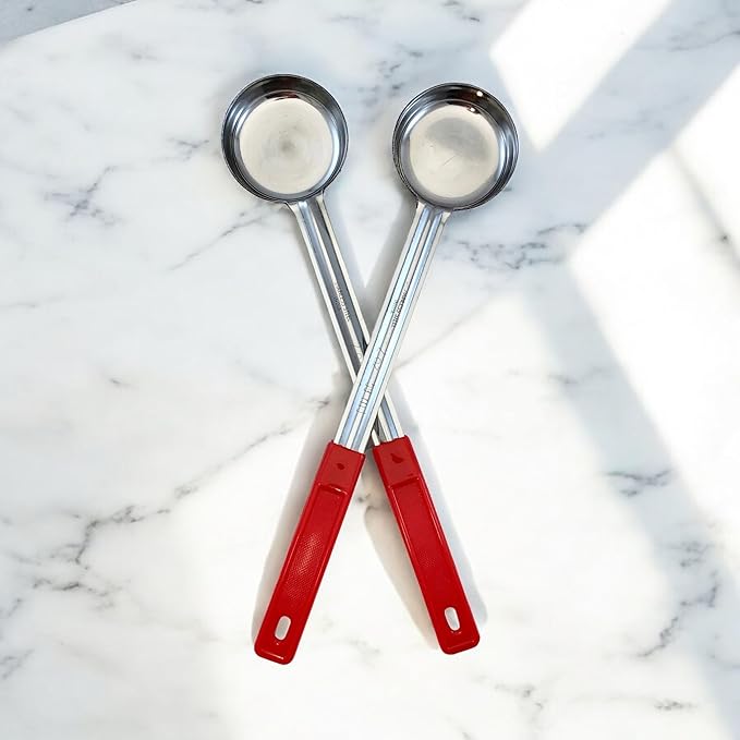 2 Ounce Solid Stainless Steel Portion Control Ladle Spoon for Measuring and Serving; Commercial Grade Serving Scoops [Pack of 2] - Image 9