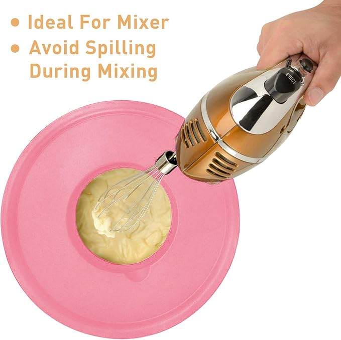 Wildone Mixing Bowls with Airtight Lids Set, 5PCS Stainless Steel Nesting Bowls for Kitchen, with Grater Attachments & Non-Slip Bottoms, Size 5, 3, 2, 1.5, 0.63 QT, for Baking & Serving (Colorful) - Image 6