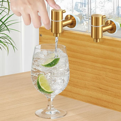 2 Pack 2 Gallon Large Drink Dispenser, Drink Dispenser with Stand, Beverage Dispenser with Ice Core and Airtight Valve, Drink Dispensers for Parties