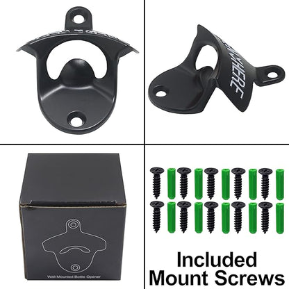 Classic Wall Mounted Bottle Opener Stainless Black and White Mountable Beer Cap Opener for Beer Lovers Gifts (5 PCS) - Image 4