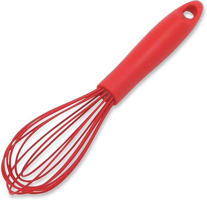 Chef Craft Premium Silicone Wire Cooking Whisk, 10.5 Inch, Red by ChefCraft
