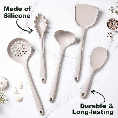 Pots and Pans Set - VONIKI Nonstick Granite Cookware Set, Gold Kitchen Cookware Sets, Non Toxic Cooking Pot Set, PFOA Free, Oven & Dishwasher Safe - Ideal Gift for Home Chefs - Image 7