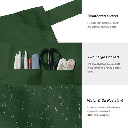 15 Pcs Adult Aprons Bulk with Pockets Adjustable Bib Chef Apron for Women Men Painting Cooking Crafting (S/L) - Image 2