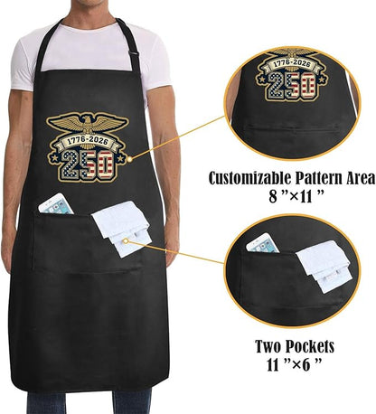 Us 250 Years Of Freedoms Apron With Pocket For Mens
