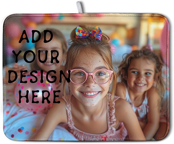 Customized Microfiber Fabric Dish Drying Mat for Kitchen Counter 16x18 Inch,Custom Any Photo or Text Drying Mat Personalized Dish Drainer Mat Super Absorbent Dish Rack Pad for Coffee Bar Sinks by Kwlegh