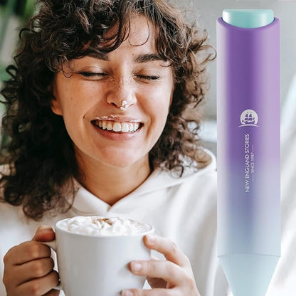 Powerful Milk Frother Handheld Foam Maker, Mini Whisk Drink Mixer for Coffee, Cappuccino, Latte, Matcha, Hot Chocolate, No Stand, North Light - Image 6