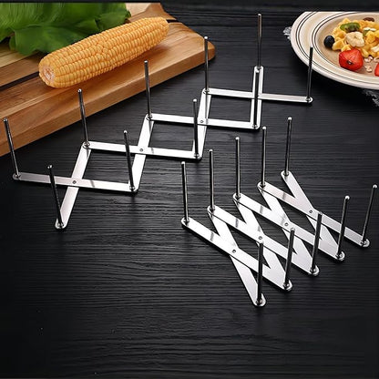 GREATLINK Adjustable Pot Lid Organizers, Dish Rack to Store Houseware, Plate Rack While Cooking, Kitchen Cabinet Pantry Pan and Pot Lid Organizer Rack Holder,4 sectional, 1Pcs - Image 4