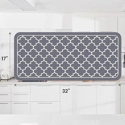 WISELIFE Dish Drying Mat Super Absorbent Drying Mat Large Dish Drying Mats for Kitchen Counter Easy Clean Dish Mat Kitchen Drying Mat18"x 32" Stylish Grey - Image 3