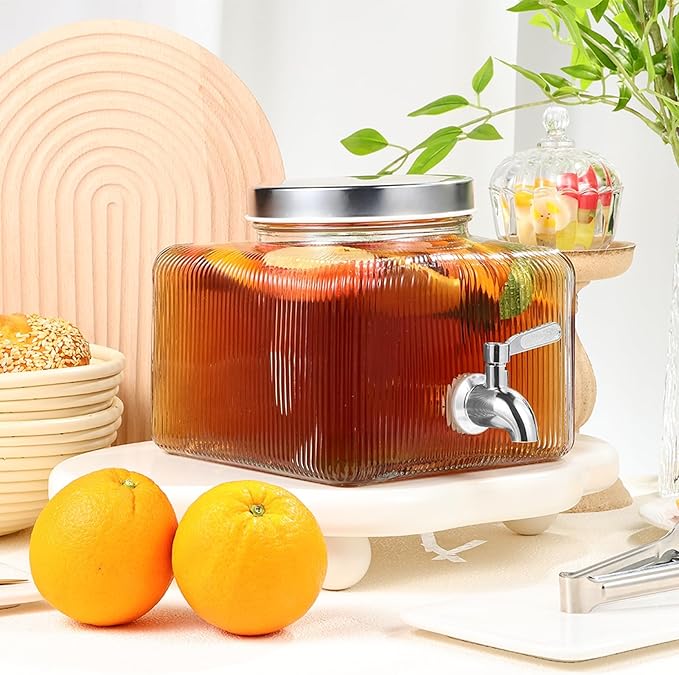 1 Gallon Drink Dispensers for Parties,Beverage Dispenser for Fridge with Leakproof Stainless Steel Spigot, Ideal for Water, Lemonade, Juice, Iced Tea - Image 5