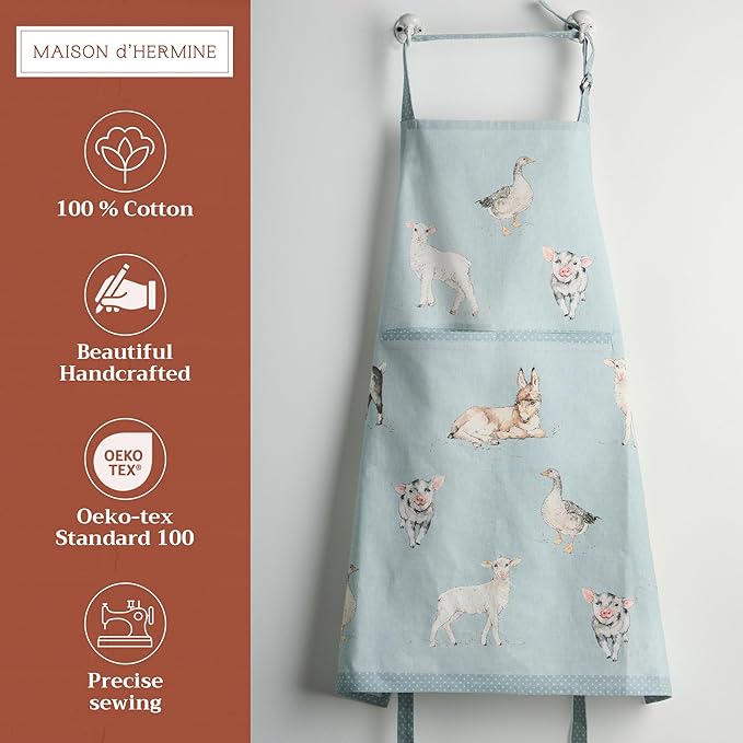 Maison d' Hermine 100% Cotton Apron for women with Pocket Kitchen Chef Apron for Men Cooking Mothers Day Gifts - Image 2