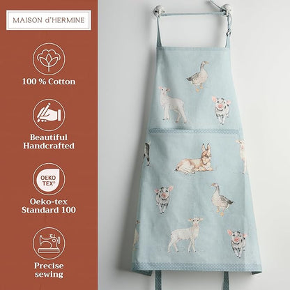 Maison d' Hermine 100% Cotton Apron for women with Pocket Kitchen Chef Apron for Men Cooking Mothers Day Gifts - Image 2