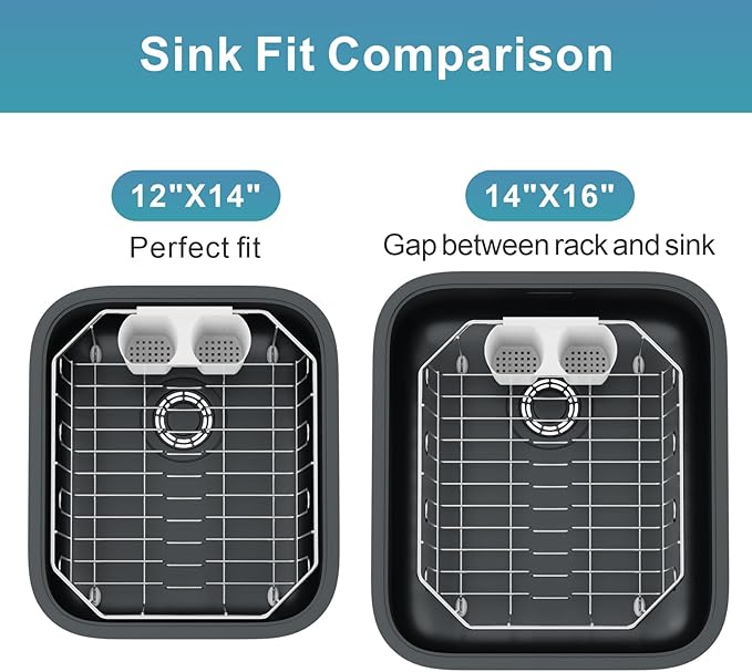 GSlife Small in Sink Dish Drying Rack - Stainless Steel Compact Dish Drainer for RV Kitchen Apartment Sink, Rust Resistant Inside Sink Rack, 1–2 Person Households, 11.6" W x 13.4" L, Silver - Image 8