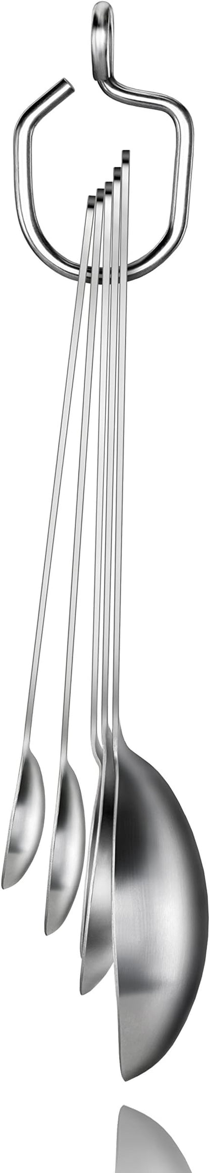 New Star Foodservice 43129 18/8 Stainless Steel Measuring Spoons (Set of 5), Silver - Image 2