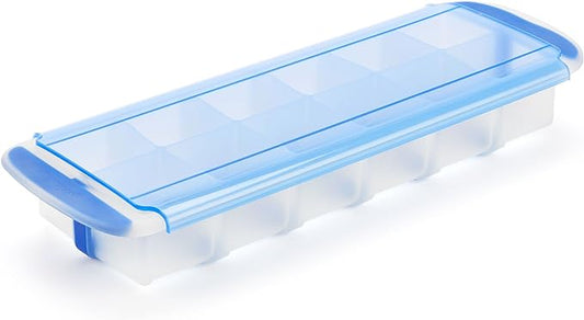 GoodCook Touch Prep and Freeze Ice Tray, 2-oz. Cubes, Stackable with Slide-off Cover by GoodCook