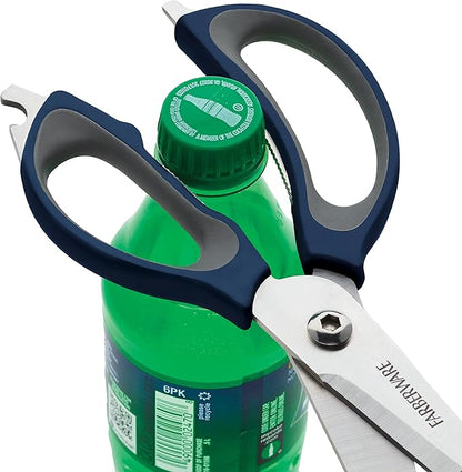 Farberware 4-in-1 Kitchen Shears, 2-Piece, Navy and Gray