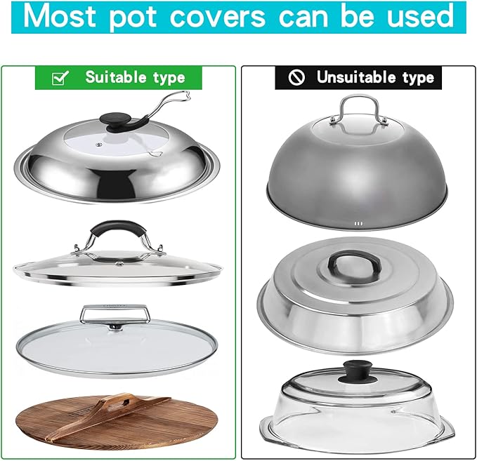 YQh The-Cabinet Pot Lid Organizer,Door Mounted Pot cover rack,Pot Lid Storage,Cabinet-Hanging Type Pot Lid Rack,304 stainless steel Pot cover support in kitchen, cabinet and food cabinet - Image 5