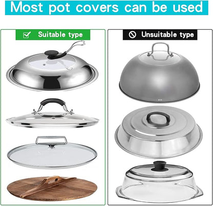 YQh The-Cabinet Pot Lid Organizer,Door Mounted Pot cover rack,Pot Lid Storage,Cabinet-Hanging Type Pot Lid Rack,304 stainless steel Pot cover support in kitchen, cabinet and food cabinet - Image 5