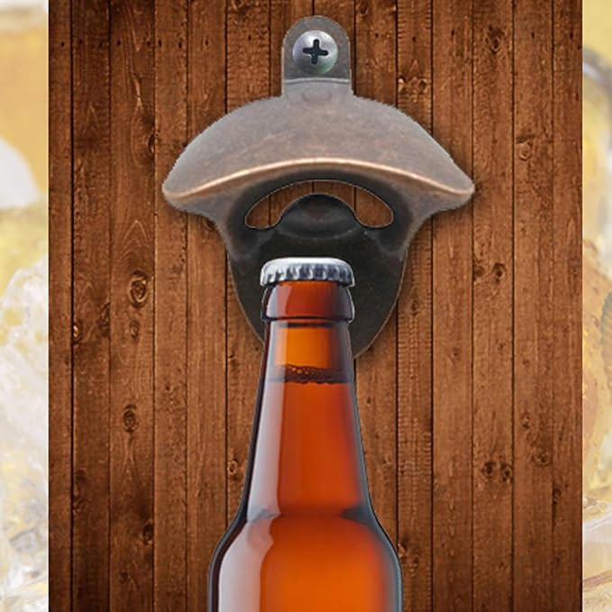 RONYOUNG 12PCS Wall Mounted Bottle Opener Vintage Beer Bottle Opener Suitable for Bars KTV Hotels Homes (Red Bronze) - Image 4