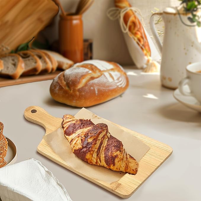 25 PCS Cutting Board Bulk Wood Chopping Board Laser Engraving Serving Board with Handle Charcuterie Boards for Customized Mother's Day Housewarming Gift 11" x 5" Bamboo - Image 6