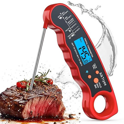 Digital Instant Read Meat Thermometer Kitchen Cooking Food Candy Thermometer for Oil Deep Fry BBQ Grill Smoker Thermometer by AikTryee by AikTryee