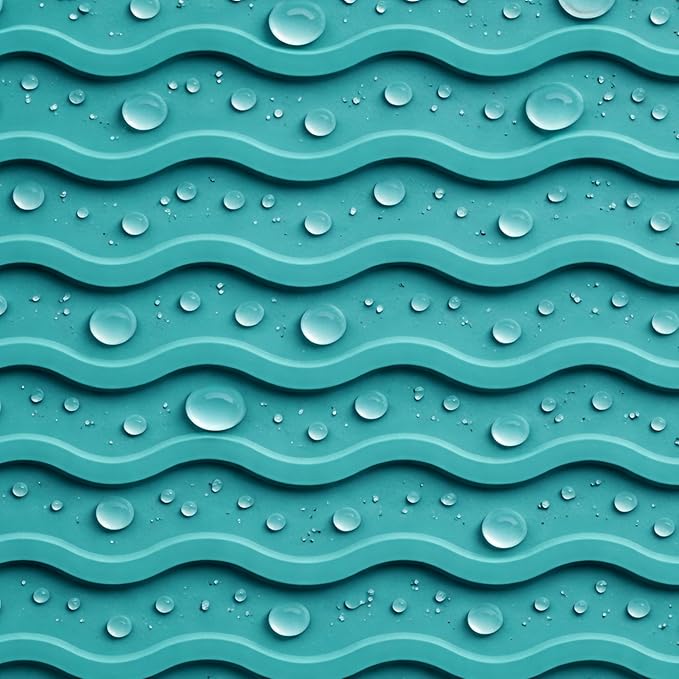 Silicone Drying Mat 16 × 12 – Teal Green Non-Slip Sink Mat for Kitchen Counter, Heat-Resistant Food-Grade Dish Pad, Easy-Clean Multipurpose Drawer Liner (Teal Green, 16" x 12")