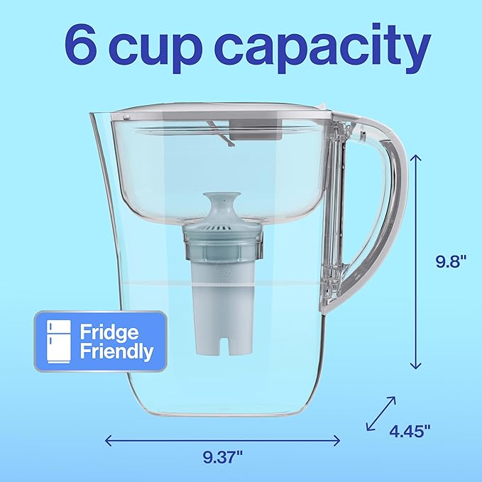 Brita Small 6 Cup Water Filter Pitcher, 1 BritaPlus Filter, Metro, Stone Blue (Package May Vary) - Image 11