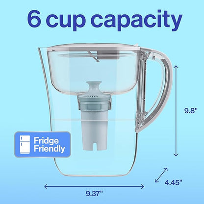 Brita Small 6 Cup Water Filter Pitcher, 1 BritaPlus Filter, Metro, Stone Blue (Package May Vary) - Image 11