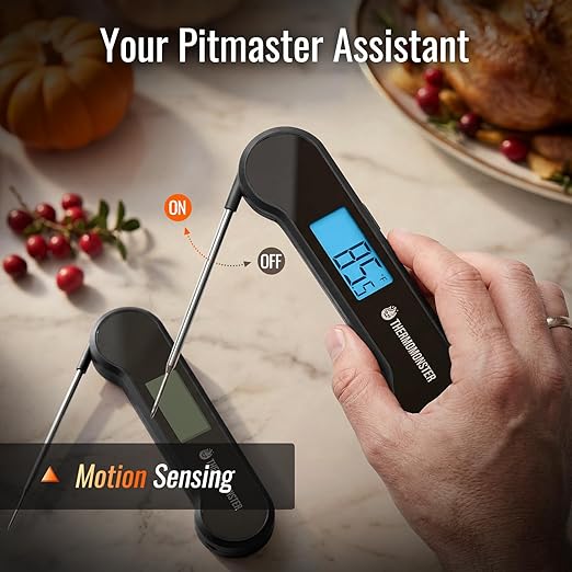 0.5 Sec Instant Read Meat Thermometer Digital with ±0.5℉ Precision, Food Thermometer for Cooking Kitchen Gadgets, Oven Grill Candy BBQ Essentials Accessories, Gifts for Him Dad Men Birthday, Black - Image 5