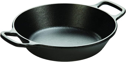 Lodge Seasoned Cast Iron Dual Handle Pan - Cast Iron Frying Pan - Even Heat Distribution - Oven & Stovetop Safe - PFAS-Free, Non-Toxic Cookware - 8 Inch by Lodge