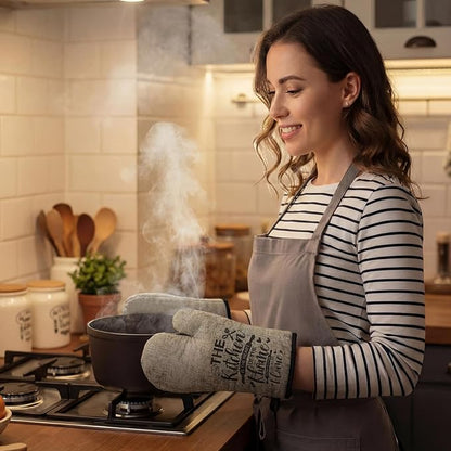 Leinuosen 8 Pcs Kitchen Towels and Oven Mitts Sets Pot Holders Dishcloths Set Kitchen Decorative Accessories Absorbent Potholders Heat Resistant for Chef Baking Cooking - Image 5