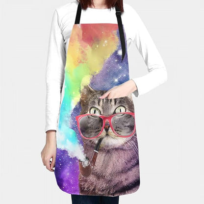 Funny Apron Polyester Grooming Aprons with Pocket for Cooking Kitchen Grilling Adults