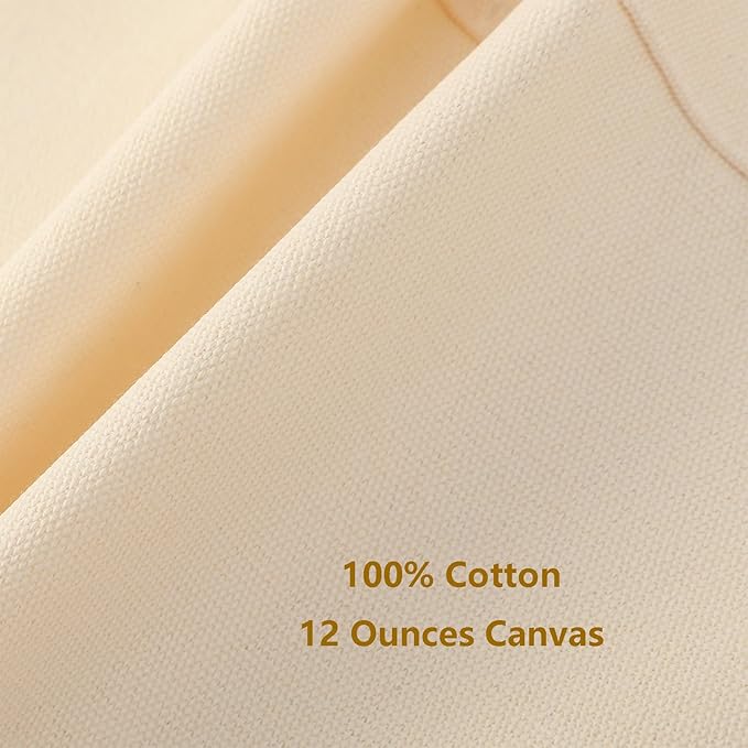 AFUN Chef Aprons for Women Men with Oversized Pockets, 12-Ounce Cotton Canvas Cross Back Water Repellent Apron (Cream) - Image 5