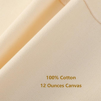 AFUN Chef Aprons for Women Men with Oversized Pockets, 12-Ounce Cotton Canvas Cross Back Water Repellent Apron (Cream) - Image 5