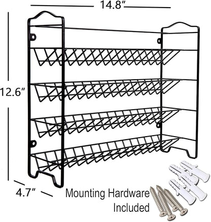SWOMMOLY Spice Rack Organizer with 32 Glass Spice Jars, 396 Spice Labels, Chalk Marker and Funnel Complete Set, for Cabinet, Countertop, Cupboard or Wall Mount, Black - Image 6