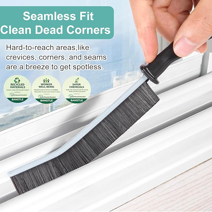 Crevice Cleaning Brush，Hard-Bristled Grout Brush，2026 New Multifunctional Gap Cleaning Brush Tool，Dead Corners Brushes for Bathroom Kitchen Tiles Window Door Slots，5pcs - Image 2