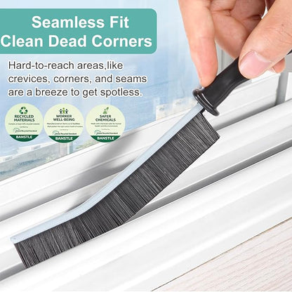 Crevice Cleaning Brush，Hard-Bristled Grout Brush，2026 New Multifunctional Gap Cleaning Brush Tool，Dead Corners Brushes for Bathroom Kitchen Tiles Window Door Slots，5pcs - Image 2