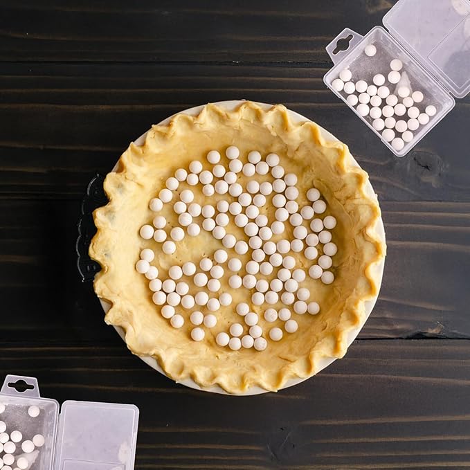 Mrs. Anderson's Baking Ceramic Pie Crust Weights, 135 Count, Natural Stoneware, For Blind Baking Pie Crusts And Tart Shells With Even Baking Results - Image 2
