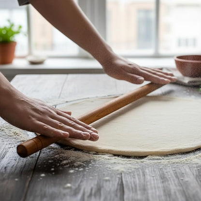 Beech Wood Non-Stick Oil Rolling Pin -Turkish Oklava-Infused Smooth Surface for Dough, Cookies, Pastry, Pizza & Bread – Traditional 18.7 Inch (48 cm) Kitchen Roller for Home & Professional Bakers - Image 5