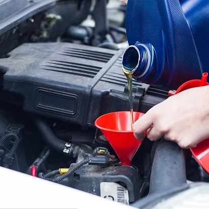 5 Pcs Automotive Funnels Set, Wide Mouth Fuel Funnel, Plastic Long Neck Oil Funnel, Flexible Right Angle Funnels, with Detachable Spout and Filter for Water/Gasoline/Coolant/Engine Oil - Image 4