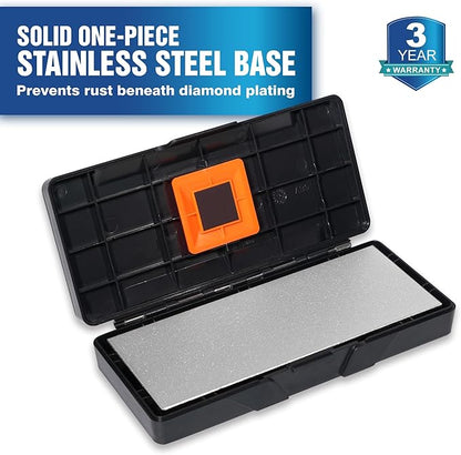 SHARPAL 156N Double-sided Diamond Sharpening Stone Whetstone Knife Sharpener | Coarse 325 / Extra Fine 1200 Grit | Storage Case with NonSlip Base & Angle Guide (6 in. x 2.5 in.) Mothers Day Gifts - Image 5