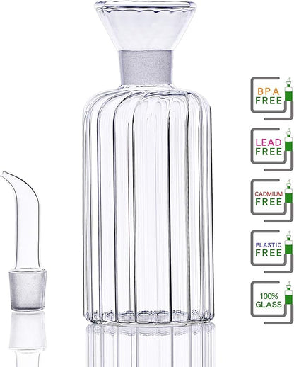 HAIZEEN 8oz/240ml Olive Oil Bottle Dispenser/Glass Cruet with DRIPLESS POUR SPOUT for Kitchen and BBQ - Image 3