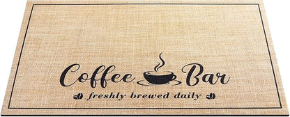 CooRug Absorbent Coffee Mat, Fashion Dish Drying Mat for Kitchen Counter Coffee Bar Accessories Espresso Machine Dish Rack 16" x 24" Beige - Image 9