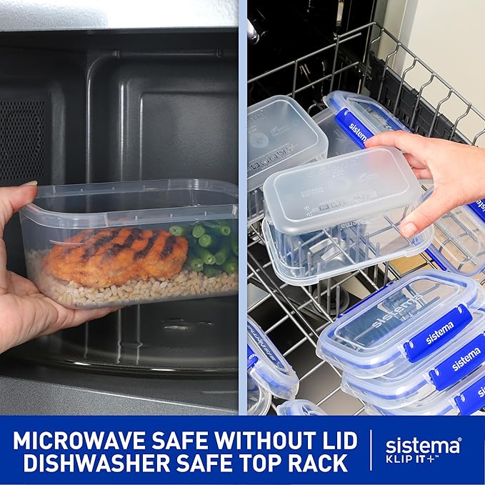 Sistema KLIP IT Large 7L Food Storage Container, Airtight & Stackable, Dishwasher, Freezer, & Microwave-Safe, BPA-Free - Image 5