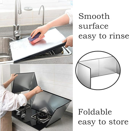 Splatter Screen - 4 Sided Stainless Steel Grease Splatter Guard for Frying Pan, Fine Mesh Oil Splash Protector, Stove Top Splatter Shield, Easy Clean & Durable Kitchen Essential - Image 6