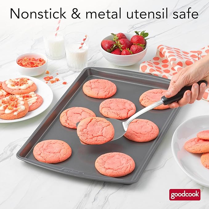 GoodCook Everyday Nonstick Steel Baking Sheet, 17 x 11-Inch, Gray - Image 8