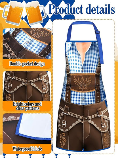 Geetery 4 Pcs Chicken Aprons for Women Rooster Print Apron Waterproof Adjustable for Kitchen Cooking - Image 5