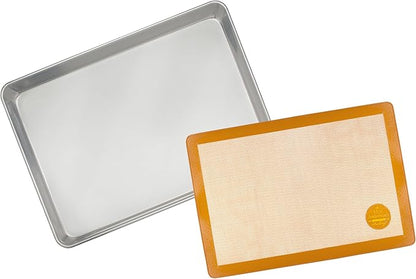 Mrs. Anderson’s Baking Non-Stick Silicone Half-Size Baking Mat and Sheet Pan Set, 13 x 18-Inch