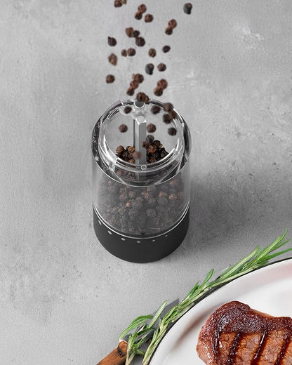 FORLIM 2-Speed ​​Electric Salt And Pepper Grinder Set, External Rotation To Adjust Coarseness, Electric Salt and Pepper Shaker With Charing Base, One-Button Automatic Grinding, Washable Container - Image 8